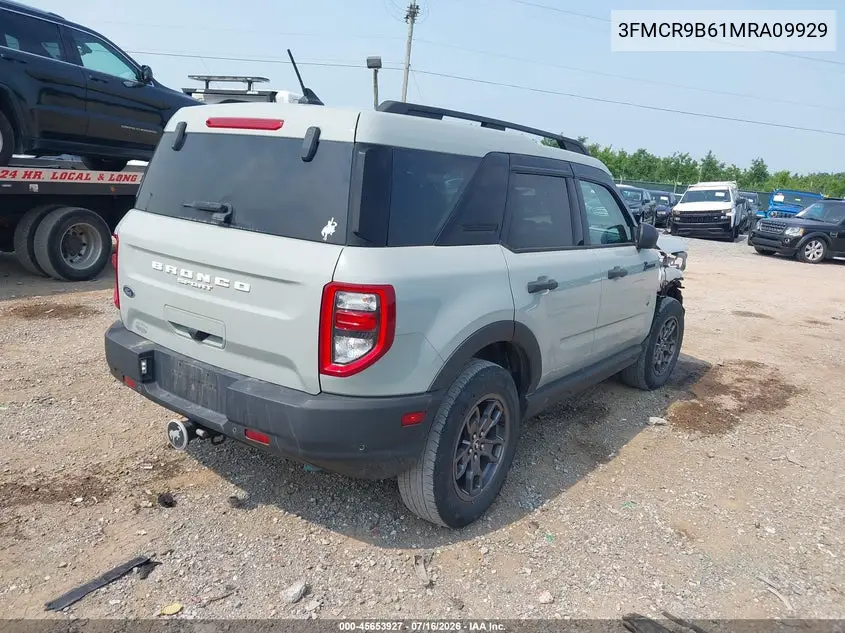 2021 Ford Bronco Sport Big Bend VIN: 3FMCR9B61MRA09929 Lot: 45653927