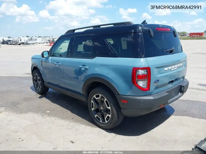 2021 Ford Bronco Sport Outer Banks VIN: 3FMCR9C68MRA42991 Lot: 45664169