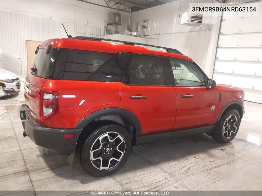 2022 Ford Bronco Sport Big Bend VIN: 3FMCR9B64NRD63154 Lot: 12608540