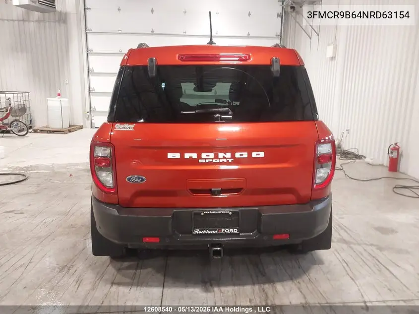 2022 Ford Bronco Sport Big Bend VIN: 3FMCR9B64NRD63154 Lot: 12608540
