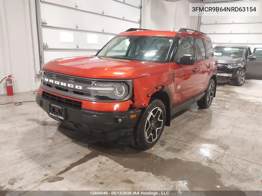 2022 Ford Bronco Sport Big Bend VIN: 3FMCR9B64NRD63154 Lot: 12608540