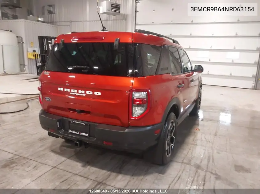 2022 Ford Bronco Sport Big Bend VIN: 3FMCR9B64NRD63154 Lot: 12608540