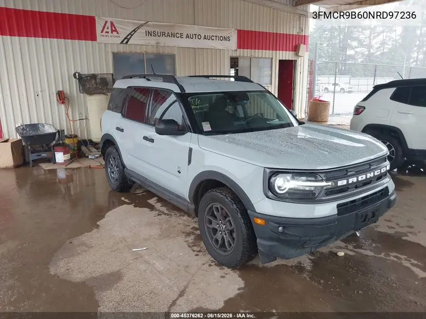 2022 Ford Bronco Sport Big Bend VIN: 3FMCR9B60NRD97236 Lot: 45376262