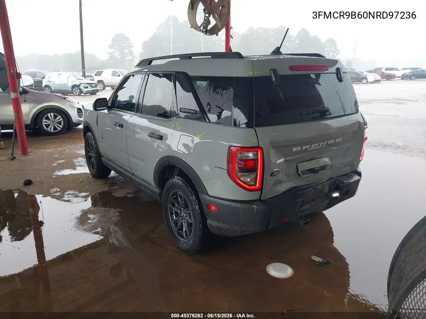 2022 Ford Bronco Sport Big Bend VIN: 3FMCR9B60NRD97236 Lot: 45376262