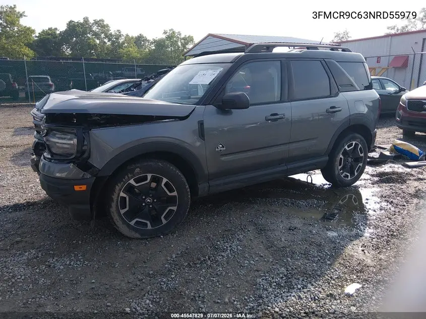 2022 Ford Bronco Sport Outer Banks VIN: 3FMCR9C63NRD55979 Lot: 45547829