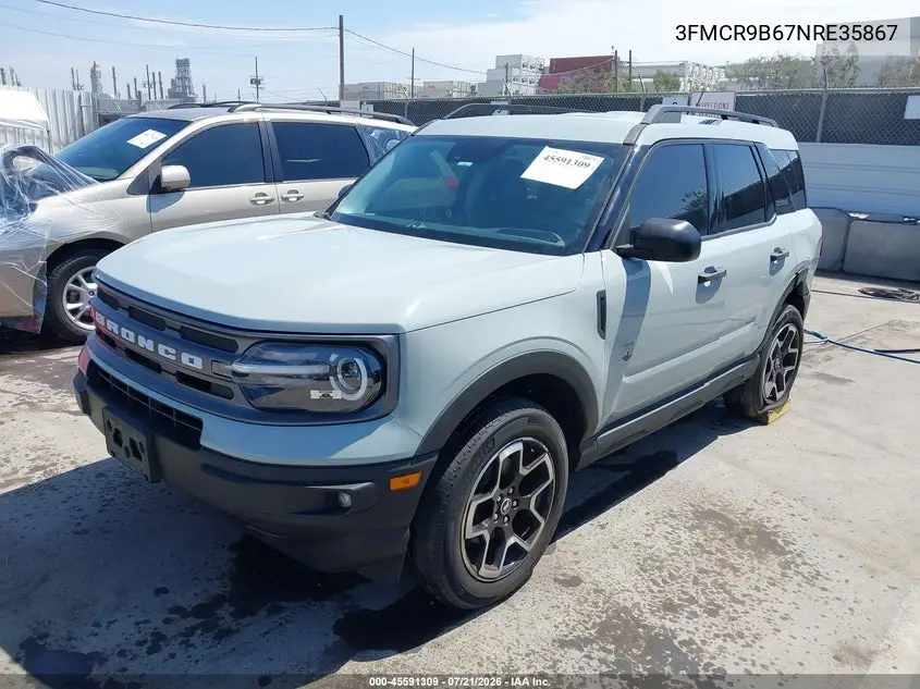 2022 Ford Bronco Sport Big Bend VIN: 3FMCR9B67NRE35867 Lot: 45591309