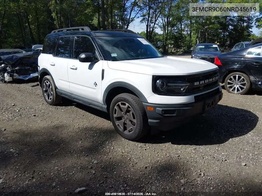 2022 Ford Bronco Sport Outer Banks VIN: 3FMCR9C60NRD45619 Lot: 45610636