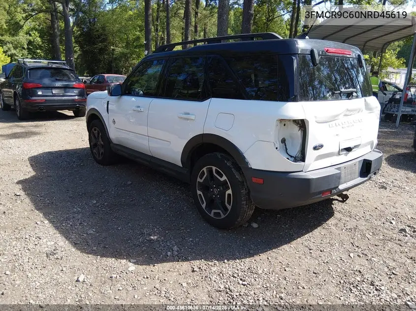 2022 Ford Bronco Sport Outer Banks VIN: 3FMCR9C60NRD45619 Lot: 45610636
