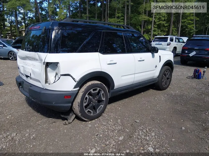 2022 Ford Bronco Sport Outer Banks VIN: 3FMCR9C60NRD45619 Lot: 45610636