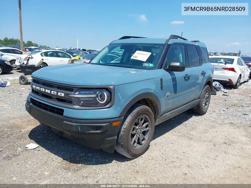 2022 Ford Bronco Sport Big Bend VIN: 3FMCR9B65NRD28509 Lot: 45616472