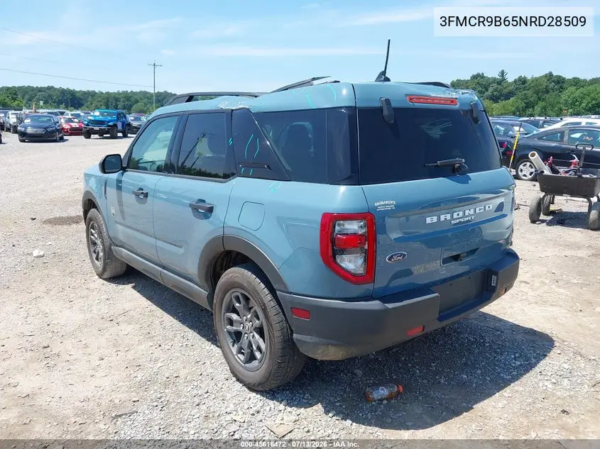 2022 Ford Bronco Sport Big Bend VIN: 3FMCR9B65NRD28509 Lot: 45616472