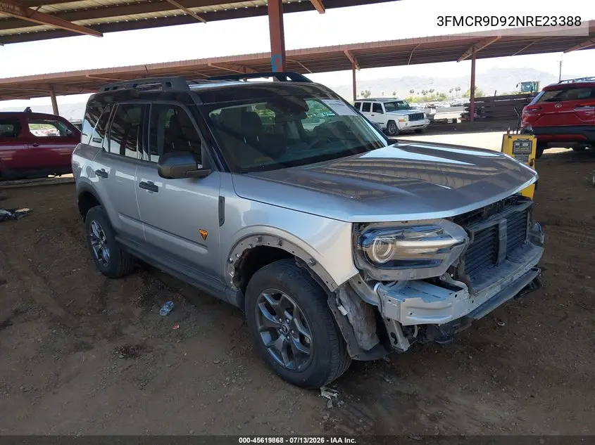 2022 Ford Bronco Sport Badlands VIN: 3FMCR9D92NRE23388 Lot: 45619868