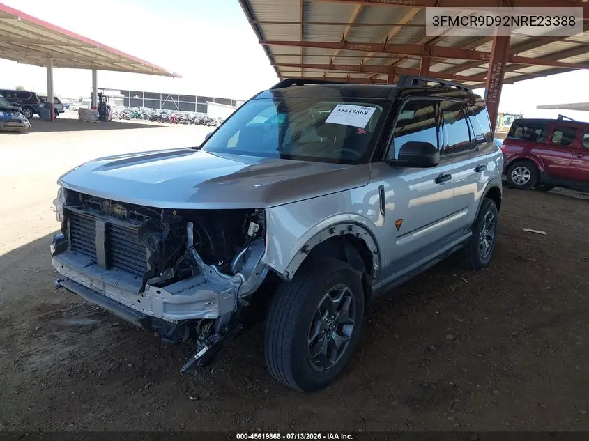 2022 Ford Bronco Sport Badlands VIN: 3FMCR9D92NRE23388 Lot: 45619868