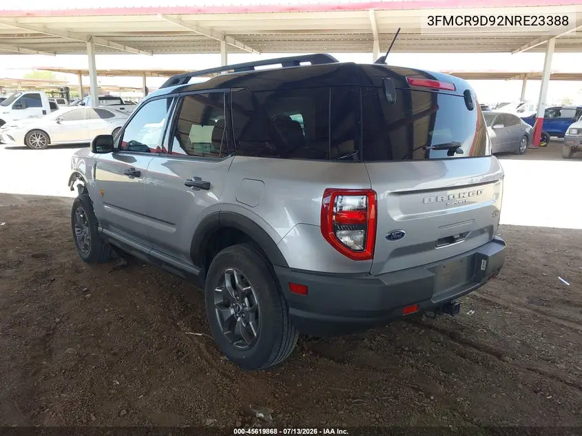 2022 Ford Bronco Sport Badlands VIN: 3FMCR9D92NRE23388 Lot: 45619868