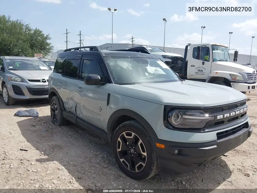 2022 Ford Bronco Sport Outer Banks VIN: 3FMCR9C63NRD82700 Lot: 45650999