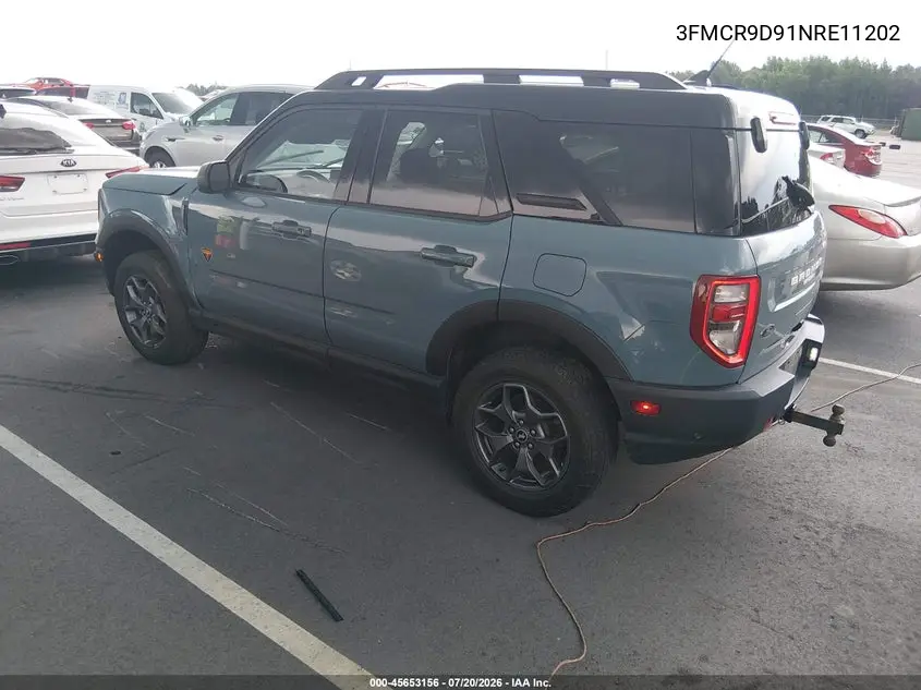 2022 Ford Bronco Sport Badlands VIN: 3FMCR9D91NRE11202 Lot: 45653156