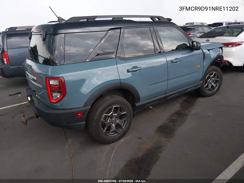 2022 Ford Bronco Sport Badlands VIN: 3FMCR9D91NRE11202 Lot: 45653156