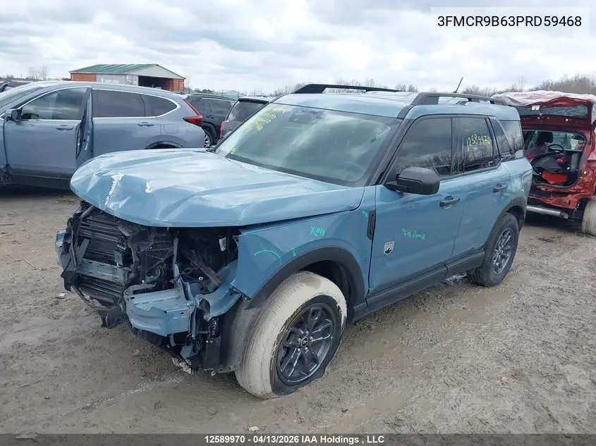 2023 Ford Bronco Sport Big Bend VIN: 3FMCR9B63PRD59468 Lot: 12589970