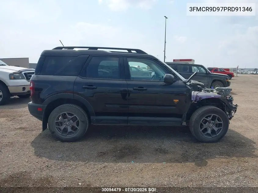 2023 Ford Bronco Sport Badlands VIN: 3FMCR9D97PRD91346 Lot: 30094479