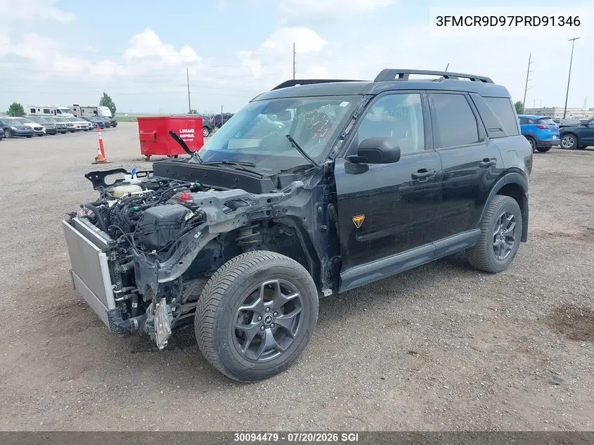 2023 Ford Bronco Sport Badlands VIN: 3FMCR9D97PRD91346 Lot: 30094479