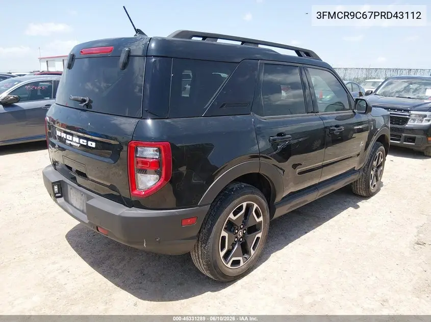 2023 Ford Bronco Sport Outer Banks VIN: 3FMCR9C67PRD43112 Lot: 45331289