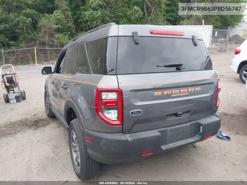 2023 Ford Bronco Sport Big Bend VIN: 3FMCR9B63PRD56747 Lot: 45365982