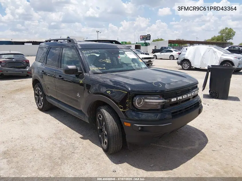2023 Ford Bronco Sport Outer Banks VIN: 3FMCR9C61PRD43364 Lot: 45558845