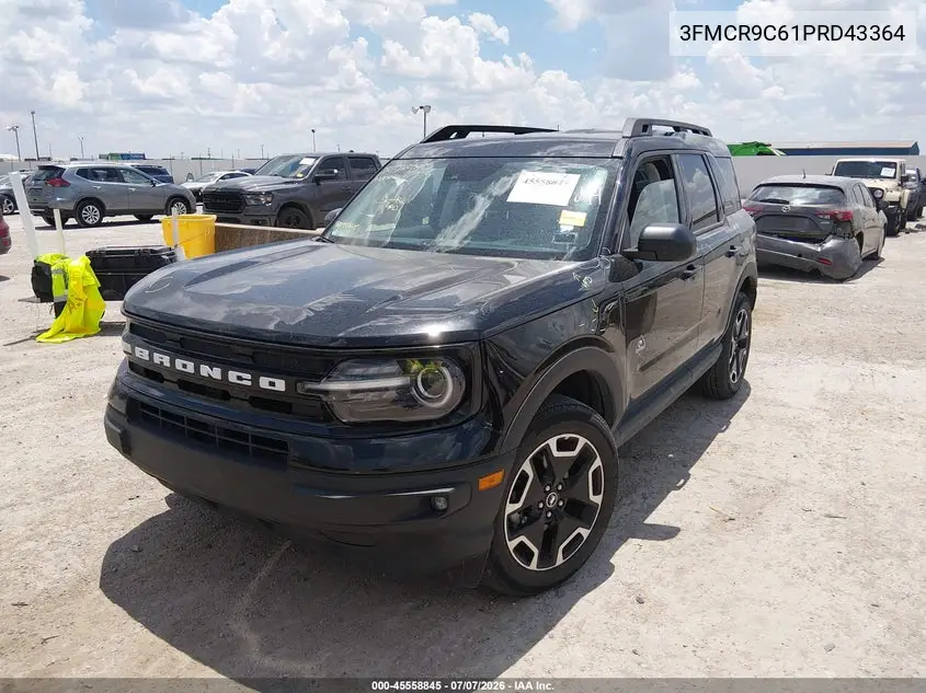 2023 Ford Bronco Sport Outer Banks VIN: 3FMCR9C61PRD43364 Lot: 45558845