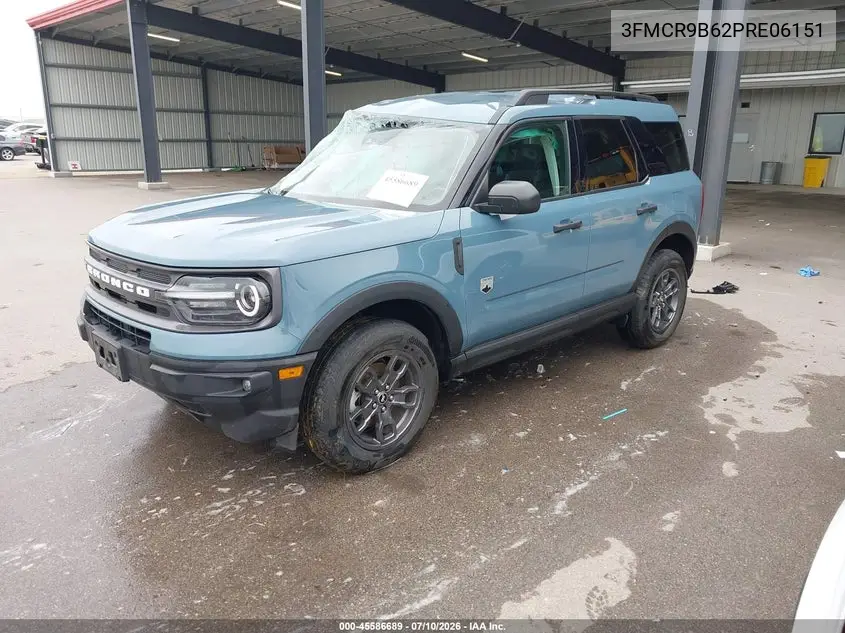 2023 Ford Bronco Sport Big Bend VIN: 3FMCR9B62PRE06151 Lot: 45586689