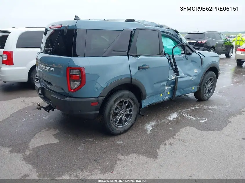 2023 Ford Bronco Sport Big Bend VIN: 3FMCR9B62PRE06151 Lot: 45586689