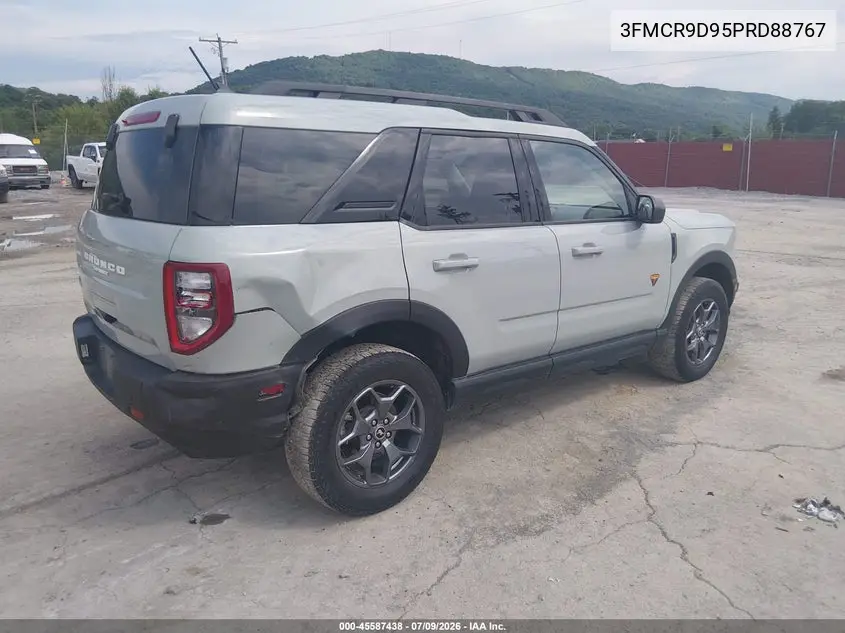2023 Ford Bronco Sport Badlands VIN: 3FMCR9D95PRD88767 Lot: 45587438