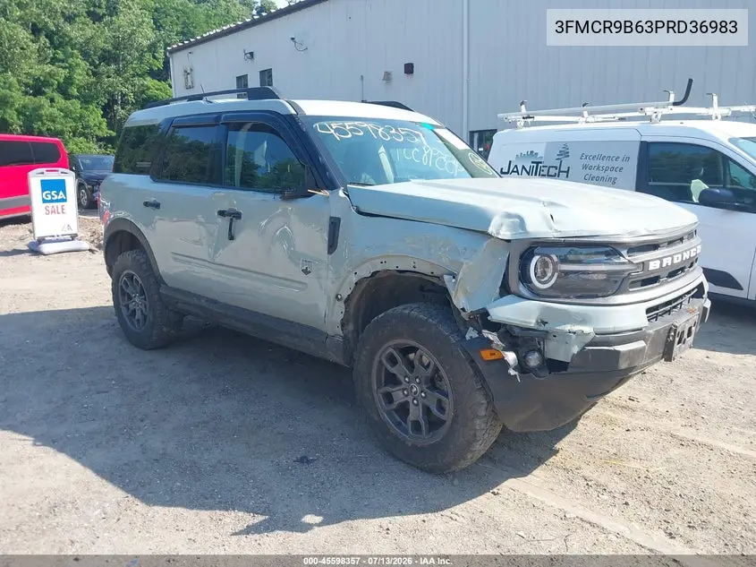 2023 Ford Bronco Sport Big Bend VIN: 3FMCR9B63PRD36983 Lot: 45598357