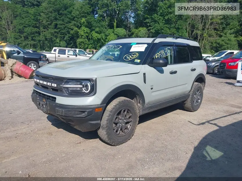 2023 Ford Bronco Sport Big Bend VIN: 3FMCR9B63PRD36983 Lot: 45598357