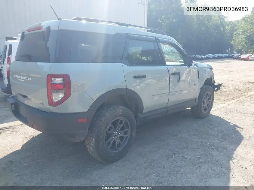 2023 Ford Bronco Sport Big Bend VIN: 3FMCR9B63PRD36983 Lot: 45598357