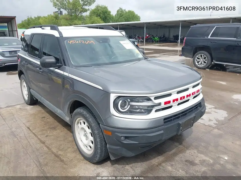 2023 Ford Bronco Sport Heritage VIN: 3FMCR9G61PRD41608 Lot: 45612639