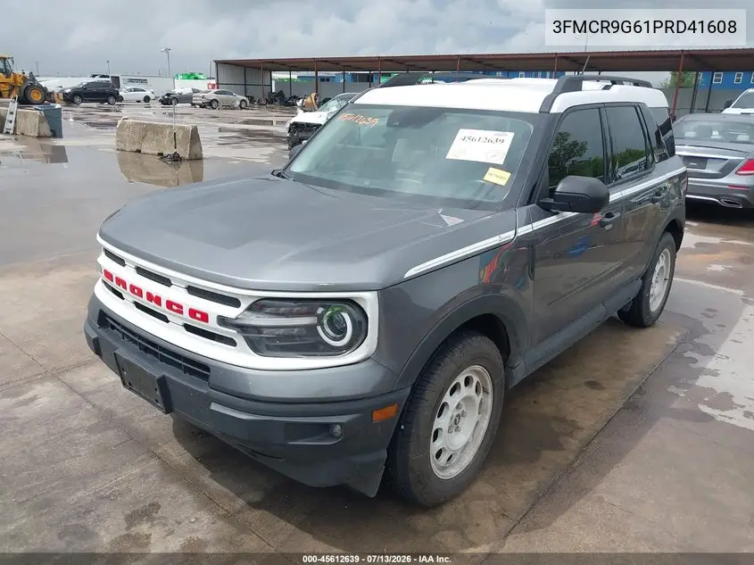 2023 Ford Bronco Sport Heritage VIN: 3FMCR9G61PRD41608 Lot: 45612639