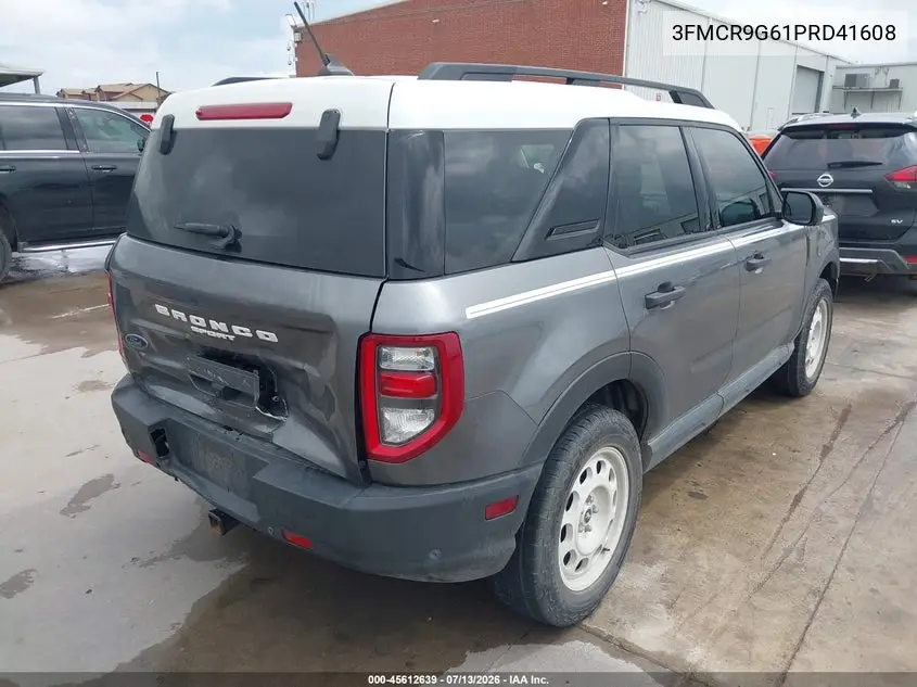 2023 Ford Bronco Sport Heritage VIN: 3FMCR9G61PRD41608 Lot: 45612639