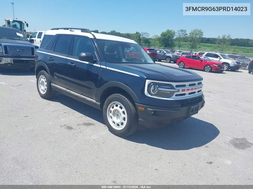 2023 Ford Bronco Sport Heritage VIN: 3FMCR9G63PRD14023 Lot: 45615692