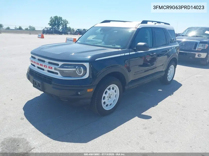 2023 Ford Bronco Sport Heritage VIN: 3FMCR9G63PRD14023 Lot: 45615692
