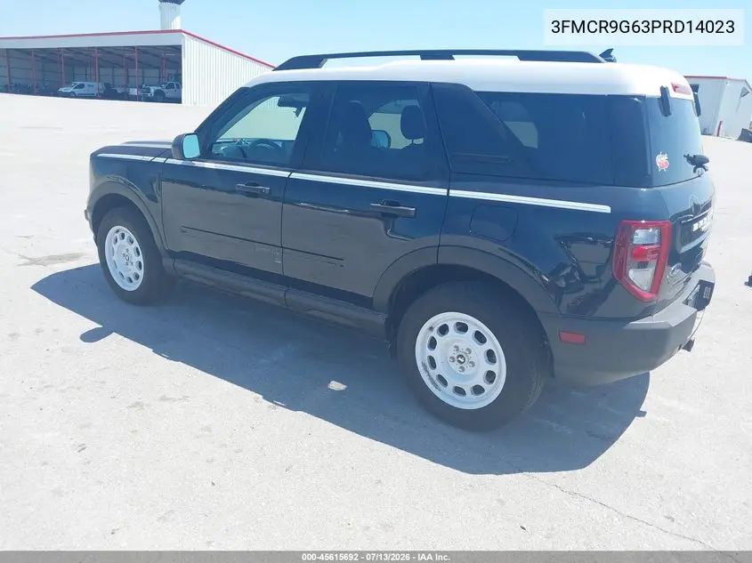 2023 Ford Bronco Sport Heritage VIN: 3FMCR9G63PRD14023 Lot: 45615692