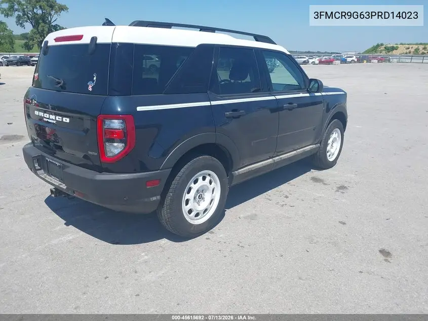 2023 Ford Bronco Sport Heritage VIN: 3FMCR9G63PRD14023 Lot: 45615692