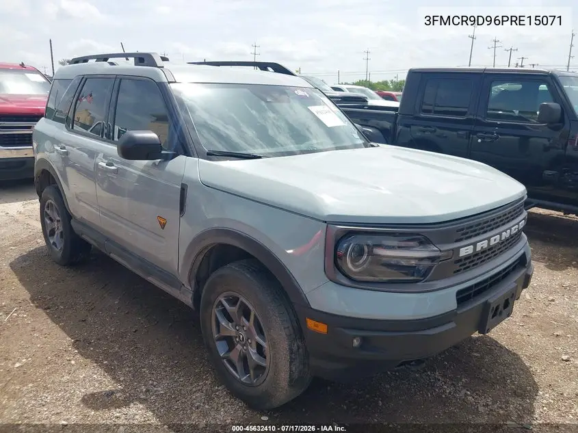 2023 Ford Bronco Sport Badlands VIN: 3FMCR9D96PRE15071 Lot: 45632410