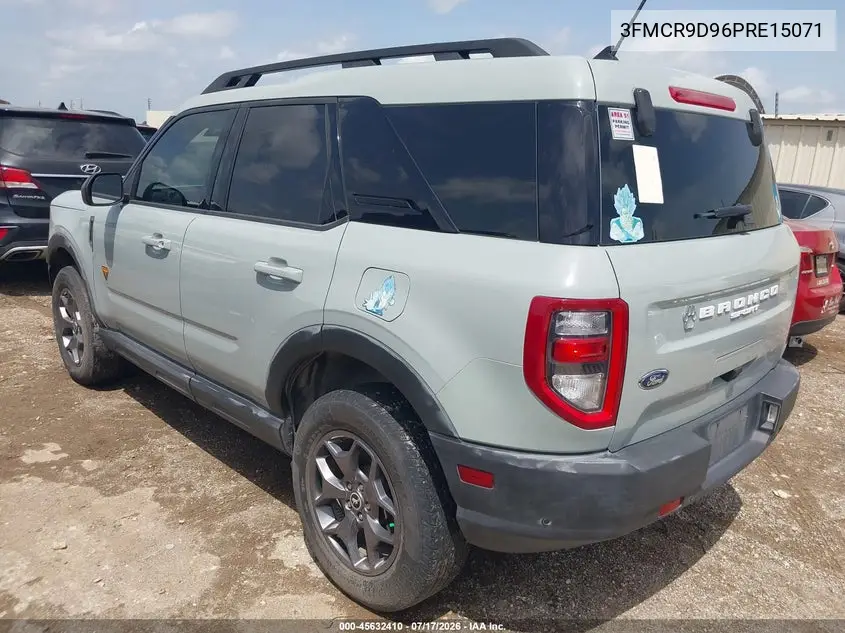 2023 Ford Bronco Sport Badlands VIN: 3FMCR9D96PRE15071 Lot: 45632410