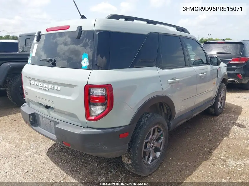 2023 Ford Bronco Sport Badlands VIN: 3FMCR9D96PRE15071 Lot: 45632410