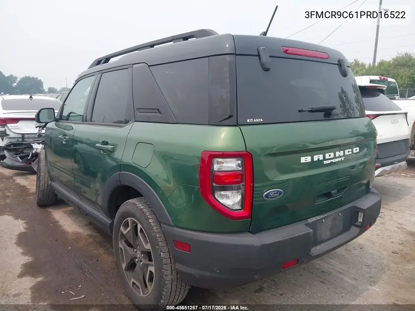 2023 Ford Bronco Sport Outer Banks VIN: 3FMCR9C61PRD16522 Lot: 45651257