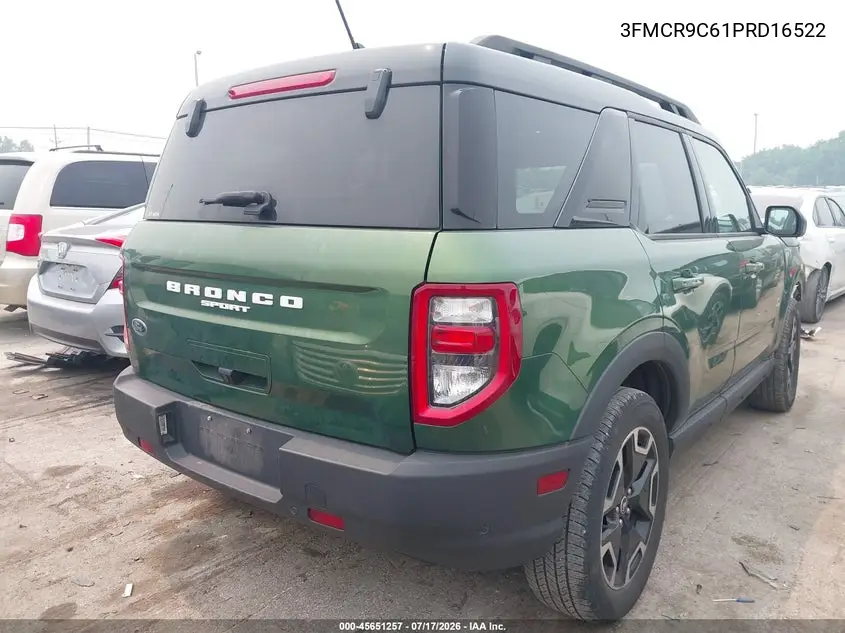 2023 Ford Bronco Sport Outer Banks VIN: 3FMCR9C61PRD16522 Lot: 45651257