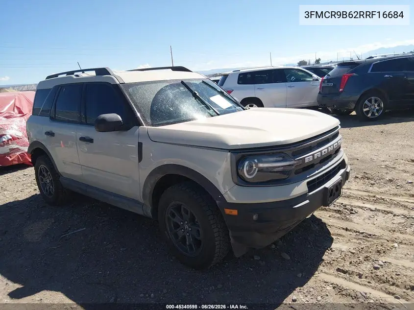 2024 Ford Bronco Sport Big Bend VIN: 3FMCR9B62RRF16684 Lot: 45340598