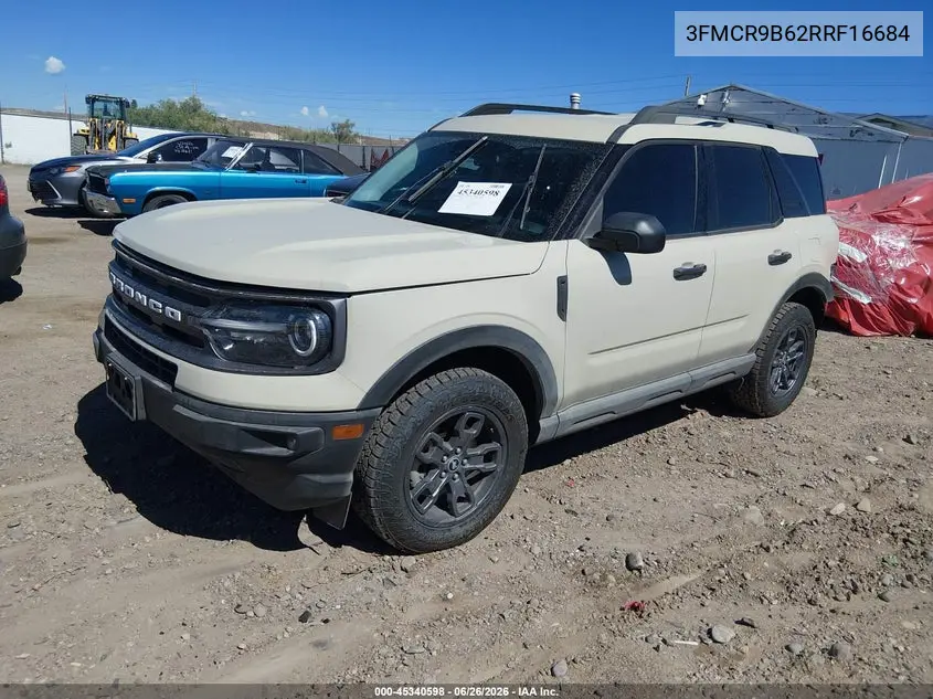 2024 Ford Bronco Sport Big Bend VIN: 3FMCR9B62RRF16684 Lot: 45340598