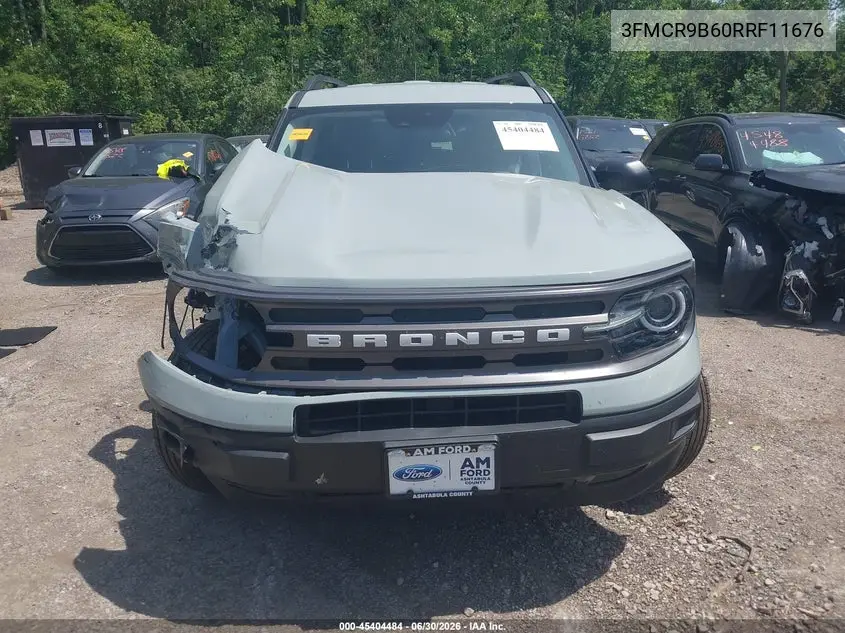 2024 Ford Bronco Sport Big Bend VIN: 3FMCR9B60RRF11676 Lot: 45404484