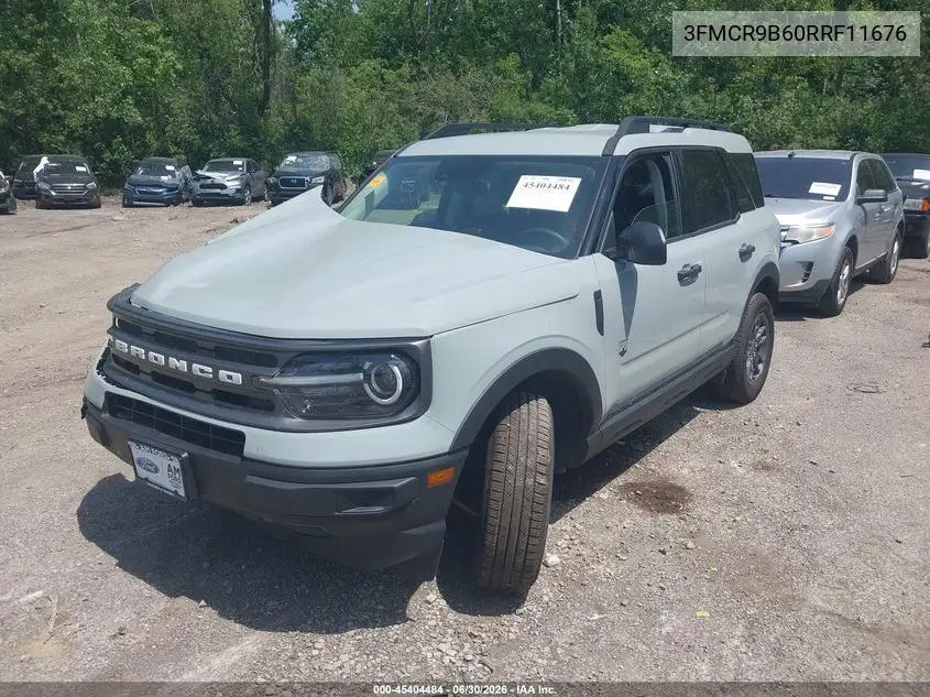 2024 Ford Bronco Sport Big Bend VIN: 3FMCR9B60RRF11676 Lot: 45404484